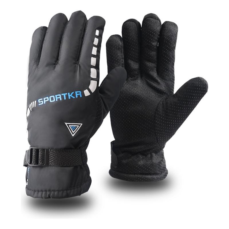 Warm Thermal Winter Gloves Outdoor Ski Motorcycle Cycling Fleece Lined Thickened Antislip Unisex Gloves Thermal Sports Gear