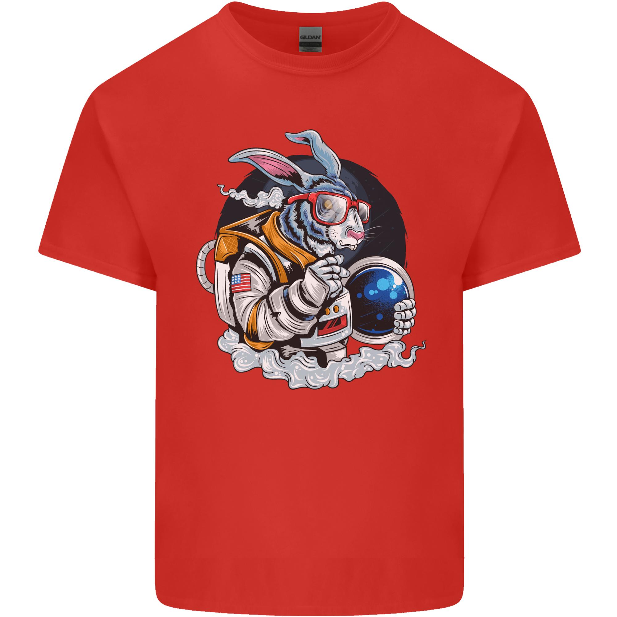 Space Bunny Funny Astronaut Space Rabbit Unisexs Light Cotton TShirt S