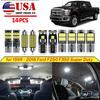14x White LED Interior Light Package Kit For Ford F250 F350 Super Duty 1999-2016