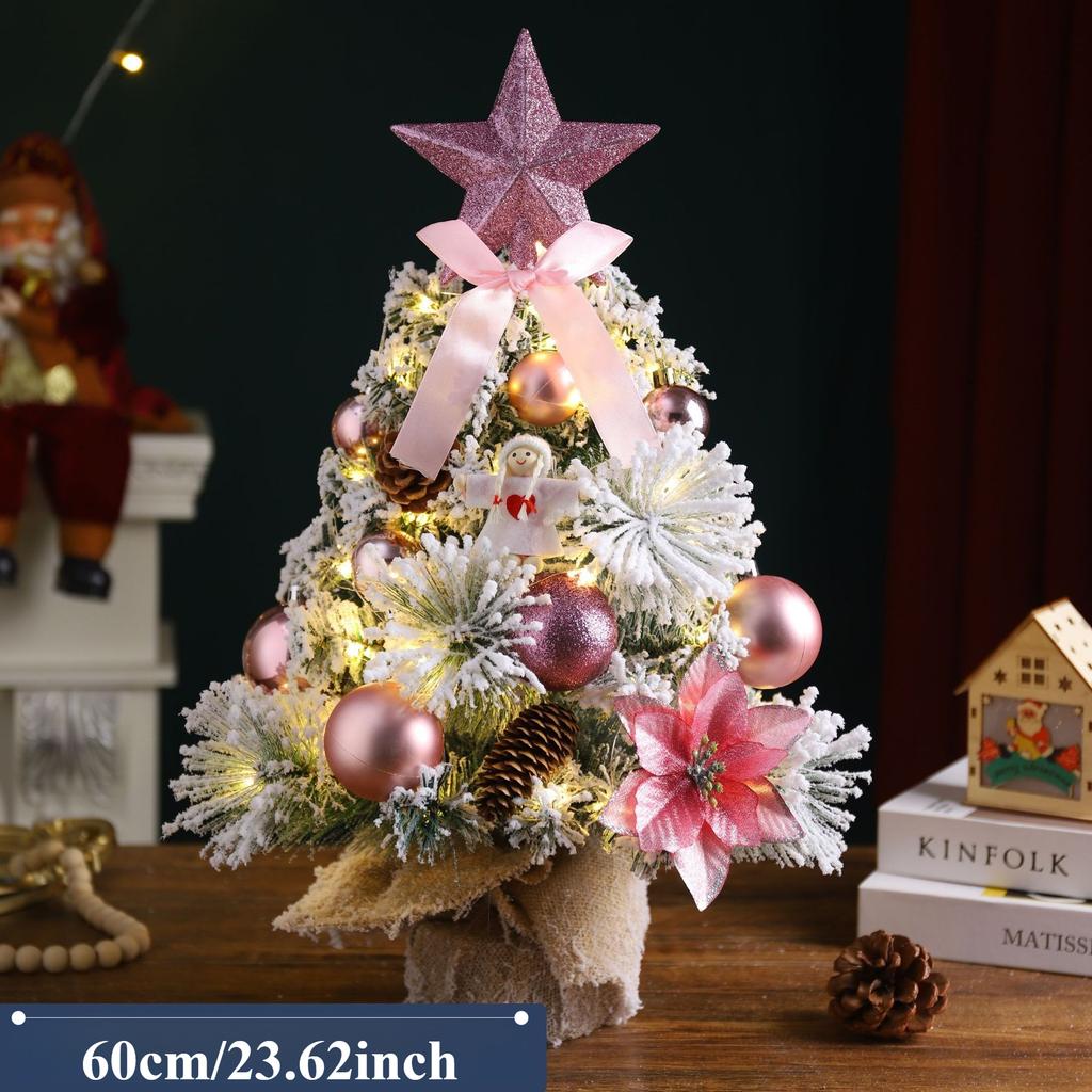 Christmas Decoration Desktop Christmas Tree Home 45CM60CM Ornament Mini Plush Tree Simulation Tree Package