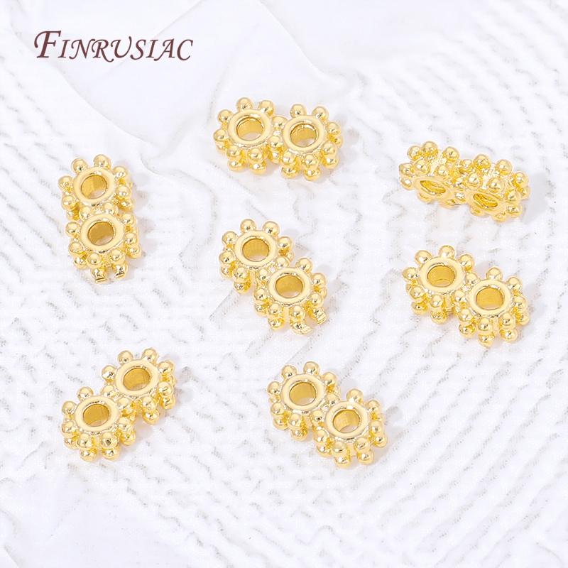 18K Gold Plated 2/3 Holes Spacer Bars Separators,Pearl Bar Bead Spacers For Bracelets,DIY Jewelry Making Supplies Findings