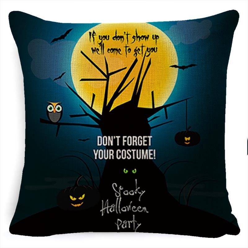 Throw Pillow Halloween Pillow Case Linen Car Cushion Sofa Pillow Case Nordic Style