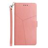 Applicable to Samsung S25 solid color embossed mobile phone leather case A27 flip insert card leather case A56 with hand rope protective case