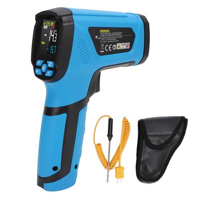 Infrared Thermometer Color LCD Screen Contactless Handheld Heat Temperature Gun with K Type Probe