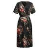 2024 Summer Women's Plus Size Printed Hem Split Dress - European & American Style