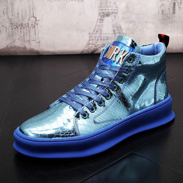 Causal Flats Shoes Ankle Boot Male Platform High -Top Man Sneakers