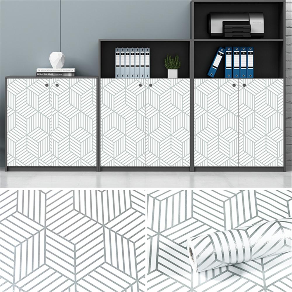 Geometrische Sechseck-Tapete Abziehen und Aufkleben Tapeten Abnehmbare Selbstklebende Tapete Vinylpapier Für Schlafzimmer Heimdekoration