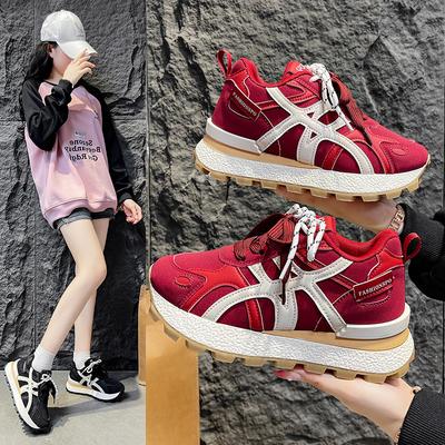 Platform Forrest Gump Shoes In Autumn and Winter 2025 New Versatile Fashion Explosion Lightweight Leather Casual Sports Shoes Children