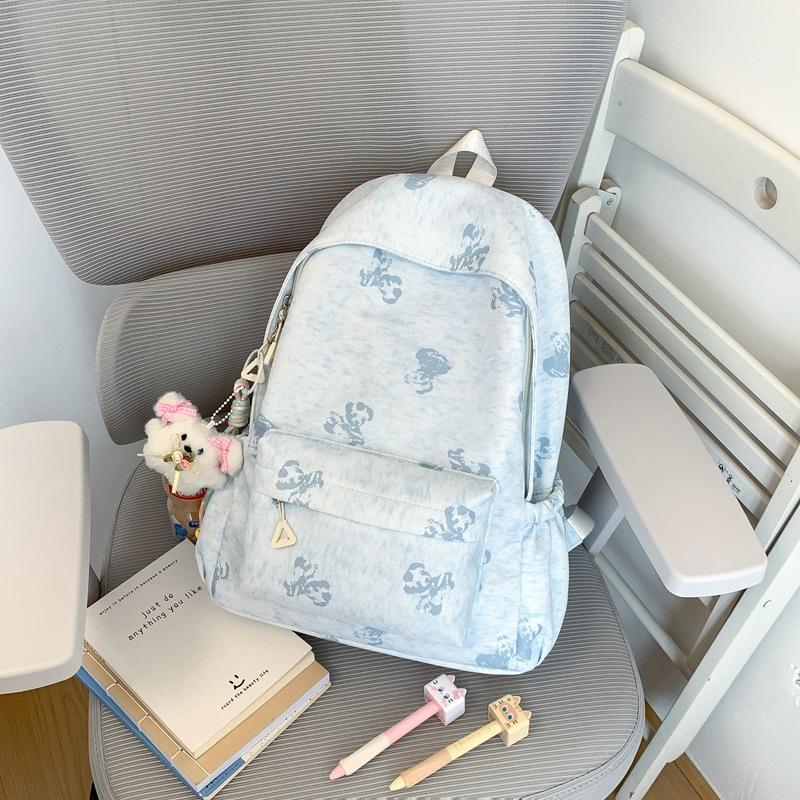 Schoolbag New Japanese College Style Large-capacity Backpack Female Students High Value Lightweight Schoolbag Cute Bear Print Backpack