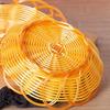 1PC Bamboo Vine Fruit Frame Plastic Rotundity Fruit Shop Ellipse Tray Storage Basket Weaving Supermarket Fruit Basket
