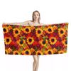 Sunflower Beach Towel Yellow Flower Butterfly Sunset Towel King Size Soft Quick Dry Bath Towel for Travel Bathroom Camping Sport