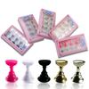 1Set False Nail Tips Practice Trainning Display Stand Holder Base Alloy Crystal Nail Art Polish Display Manicure Tools