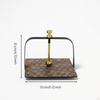 Tabletop Tissue Holder Compact with Wood Base Decorative for Dining Table, Vanity,