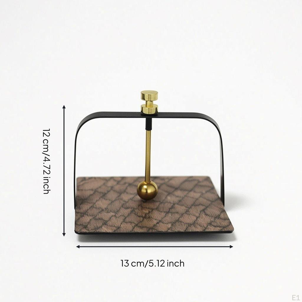 Tabletop Tissue Holder Compact with Wood Base Decorative for Dining Table, Vanity,
