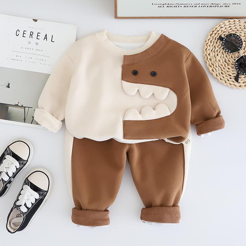 Jungen Set Herbst Baby Kinderkleidung Koreanischer Rundhals Lässiger Stil Niedlich Jungen und Mädchen Frühling und Herbst Zweiteiliges Set