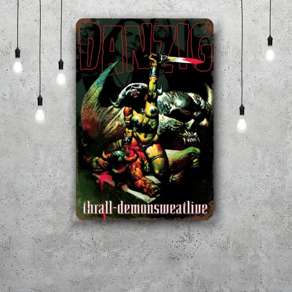 Glenn Danzig Vintage Metal Tin Signs Posters Decor Retro Metal Plaque Wall Art Decor for Garage Bar