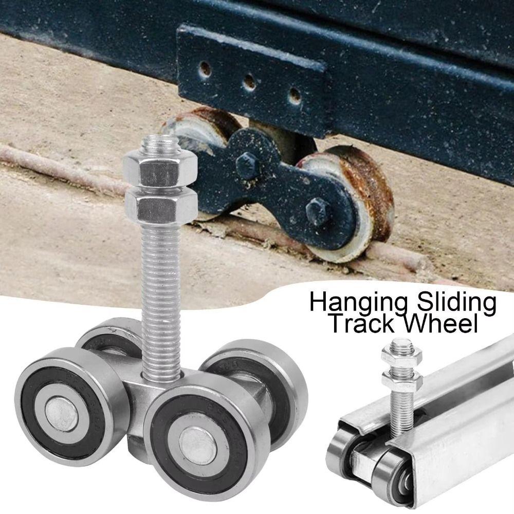 Steel Hardware Barn Door Rollers Ceiling Mount Heavy Duty Sliding Door Hanger  Wardrobe Doors