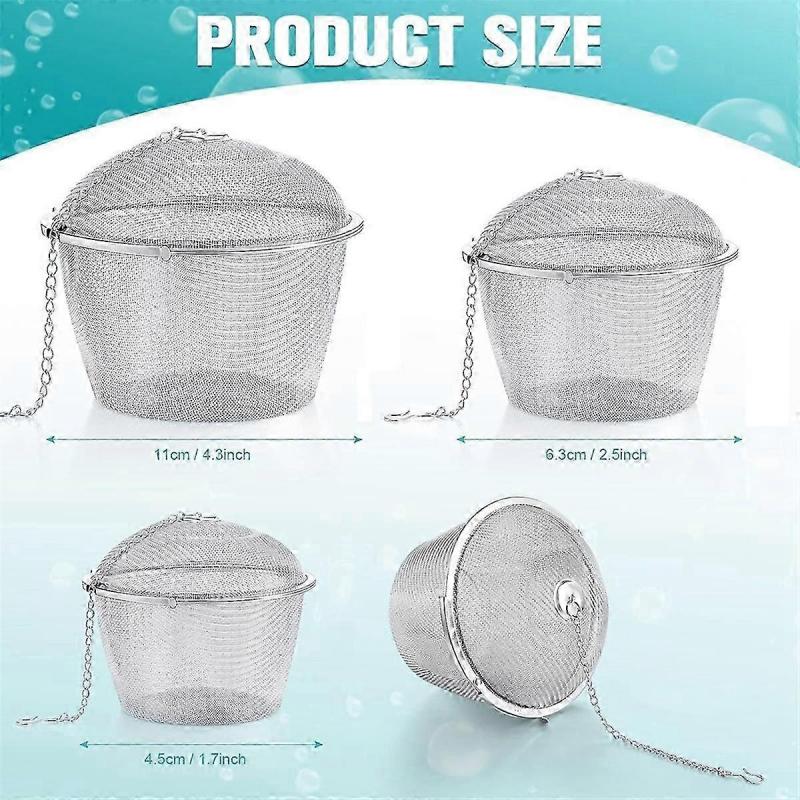 3 Pieces Ultra Cleaner Baskets with Cleaning Solution for Jewelry & Small Parts