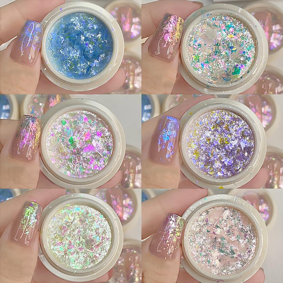 

DIY Aurora Brocade Pink Opal Glitter Nail Art Powder