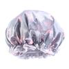 Large Lace Satin Anti-fume Cap PE Lined Waterproof Shower Cap Beauty Home Cap