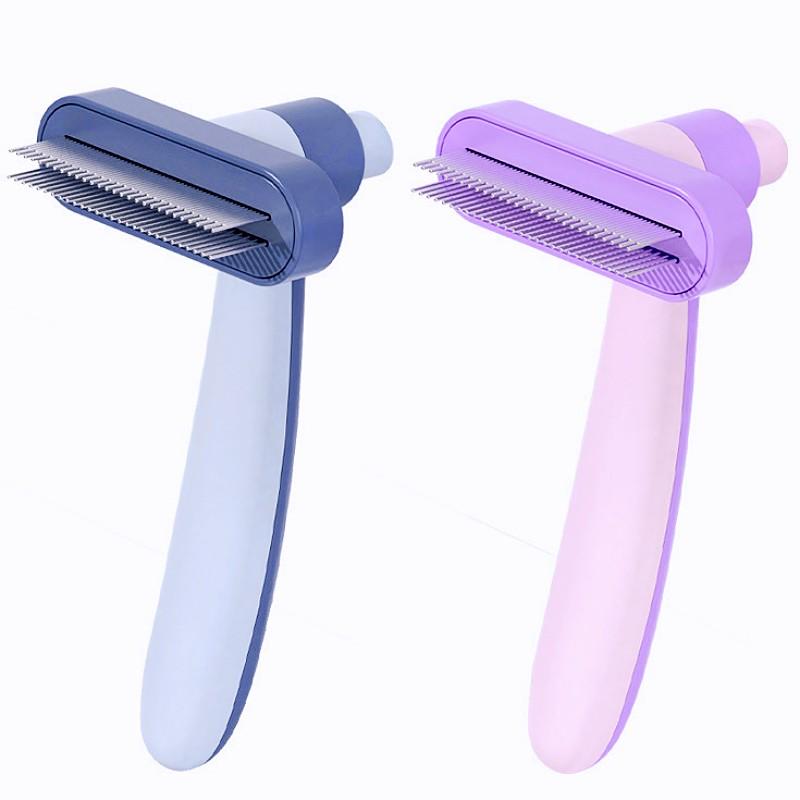 Dog Comb Self Cleaning Dog Brush Adjustable Flea Pet Comb Double Row Combs for Dogs Hair Cleaning Massage Cat Comb Pet Grooming