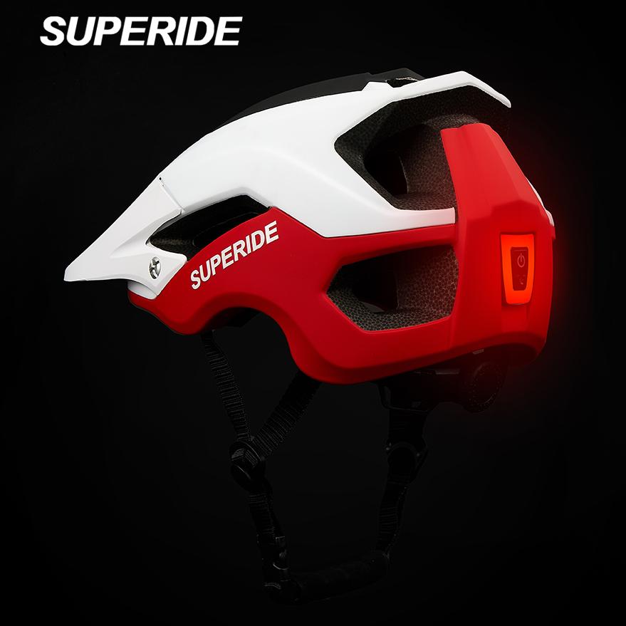 Superide Men Women Mtb Bicycle Helmet With Rechargeable Rearlight In-Mold Road Mountain Bike Helmet Ultralight Cycling Helmet