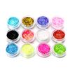 12 Colors Glitter Chips Powder Tips Nail Art Decor Manicure Tool DIY Decor Gift