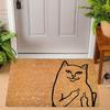 Verspielter Geh Weg Fußmatte Seltsame Katze WILLKOMMEN Teppich Wohnzimmer Schlafzimmer Eingang Fußmatte Außen Rutschfeste Bodenmatte Sofa Fußmatte Küche