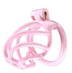 Cage de chasteté Tortille M 7 x 3.4 cm Rose - CockLock - Cages de Chasteté