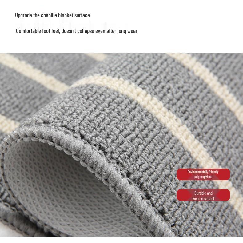 Absorbent Non-slip Striped Floor Mat for Kitchen, Bathroom, and Entryway