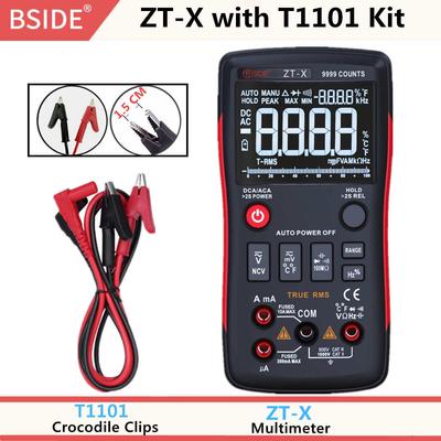 Zt-x True Rms Digital Multimeter 3-line Triple Display 9999 Counts Ac/dc Voltage Temperature Capacitance Tester Dmm Zt301