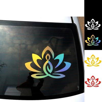 Auto Fenster Stoßstange Lotus Buddha Dekorative Autozubehör Bunt Laser Reflektierend Kratzschutz Aufkleber