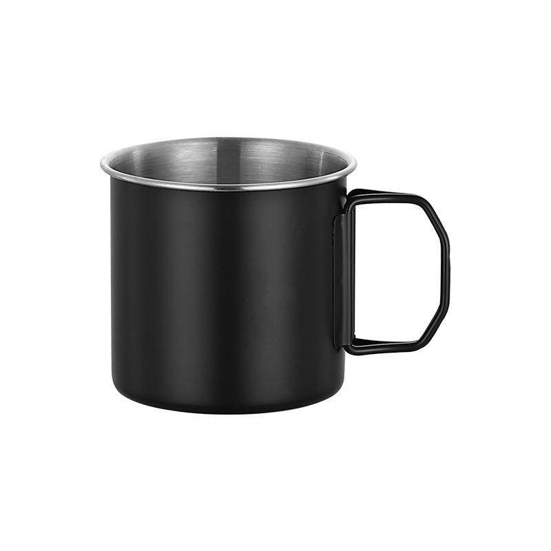 304 Stainless Steel Portable Folding Camping Cup with Handle