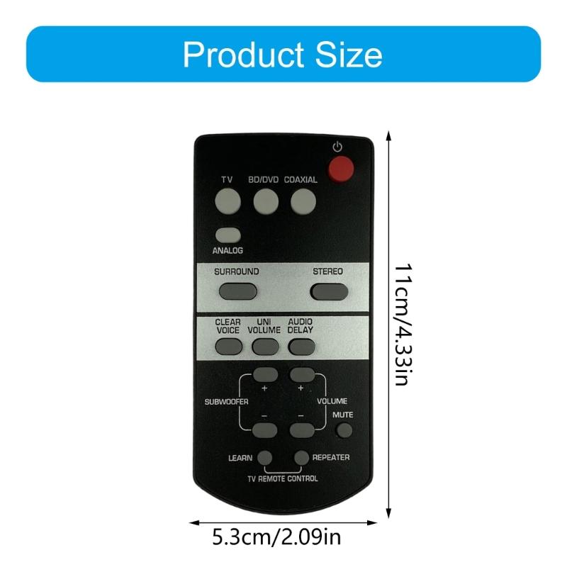 Remote Controller with Intuitive Button Layout for MBE669 FSR68 Soundbar Easy Operation by All Ages Wear Resistant