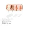 Ice Cream Mold with Anti-Spill Dust-Proof Cover Food-Grade Silicone 4 Compartments Reusable Popsicle Maker for Kids Jelly Mousse Homemade Treats