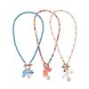 Böhmische vom Meer inspirierte Keramik-Fisch- & Seestern-Anhänger-Halskette Dopamin Regenbogenfarben Perlen Halsketten Strand-Schmuck