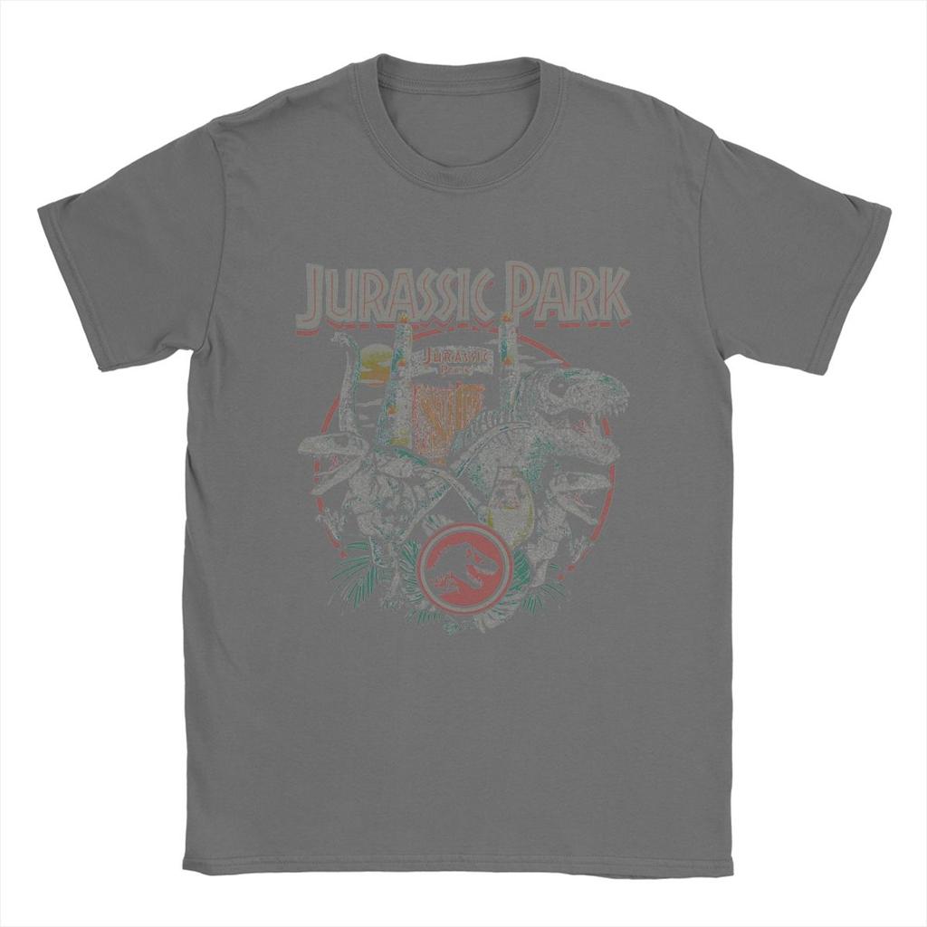 Jurassics Parks Dinosaur Attack Isla Nublar Circle Men T Shirts Unique Tee Shirt Short Sleeve T-Shirt 100% Cotton Printing Tops