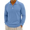 Men's Casual Solid Color Button Long Sleeve Top