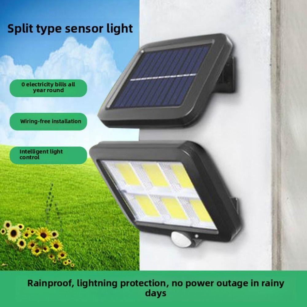 Split Design Solar Induction Lamp Solar Powered Energy Saving Waterproof LED Wall Lamp Waterproof LED Human Body Sensor