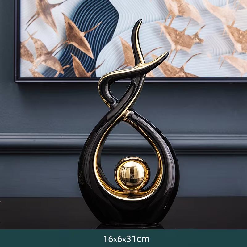 Ceramic Vase Statue Home Decor Modern Art White Pottery Crafts Ornaments Living Room Furniture Home Accessories Decoration Gifts