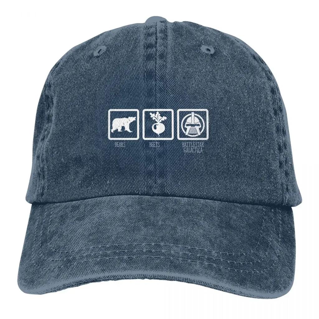 Bären Rüben Battlestar Galactica Baseballkappe The Office Herren Print Hip Hop Hüte Fitted Rock Sonnenschutz Baseballkappen
