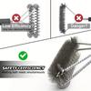 Stainless Steel BBQ Grill Cleaning Brush, Single Wire Brush for Outdoor Grates, Effective for Removing and