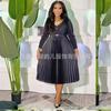 Pleated New Clothes Dress Long Dress Light Luxury High Sense Fake Two Pieces Women's Style