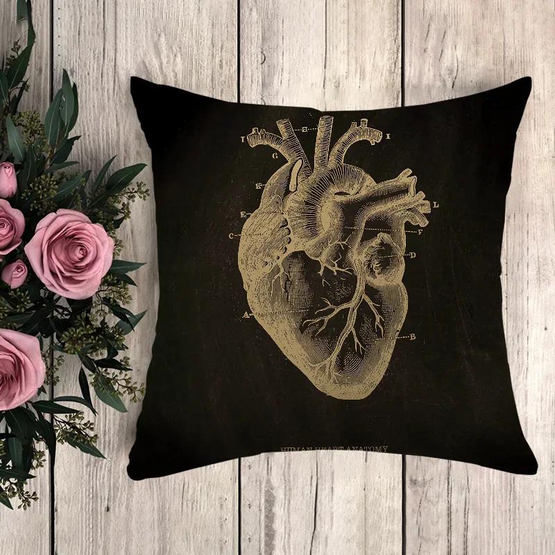 Decorative Pillowcase Anatomical Skeleton Fall Pillow Cover Cushion Covers for Bed Pillows Pilow Cases Cushions Home Decor