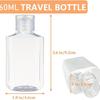 60ml PETG plastová cestovní dávkovací láhev na dezinfekci rukou