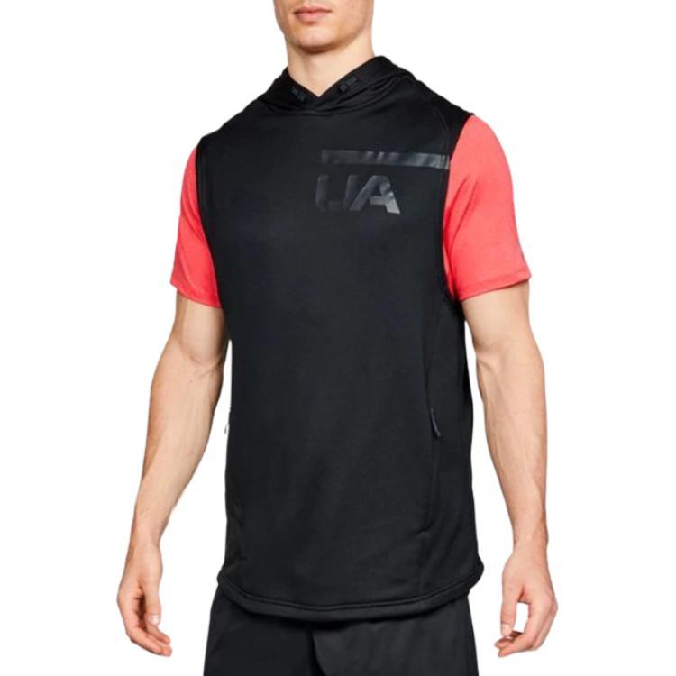 Under Armour Sleeveless Hooded Letter Logo Slim Fit Sweatshirt Men sweatshirt 1306446-001 S