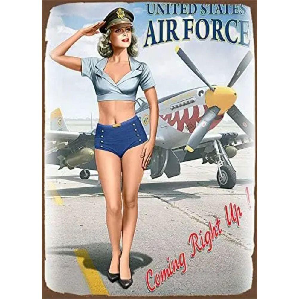 Vintage Girl Metal Sign Poster Retro Wall Art Home Decor Bar Club Man Cave Decoration 20x30cm