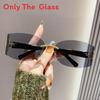 New Fashion Female Square Rimless Sunglasses With Uv400 Protection For Travel And Parties