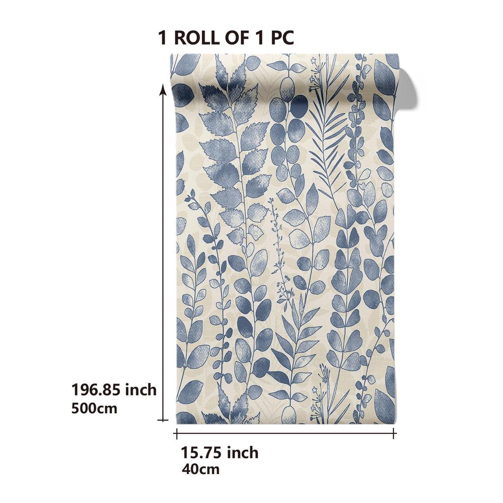 Plant Flower Wallpaper Self-Adhesive Bedroom Wall Sticker Home Decoration