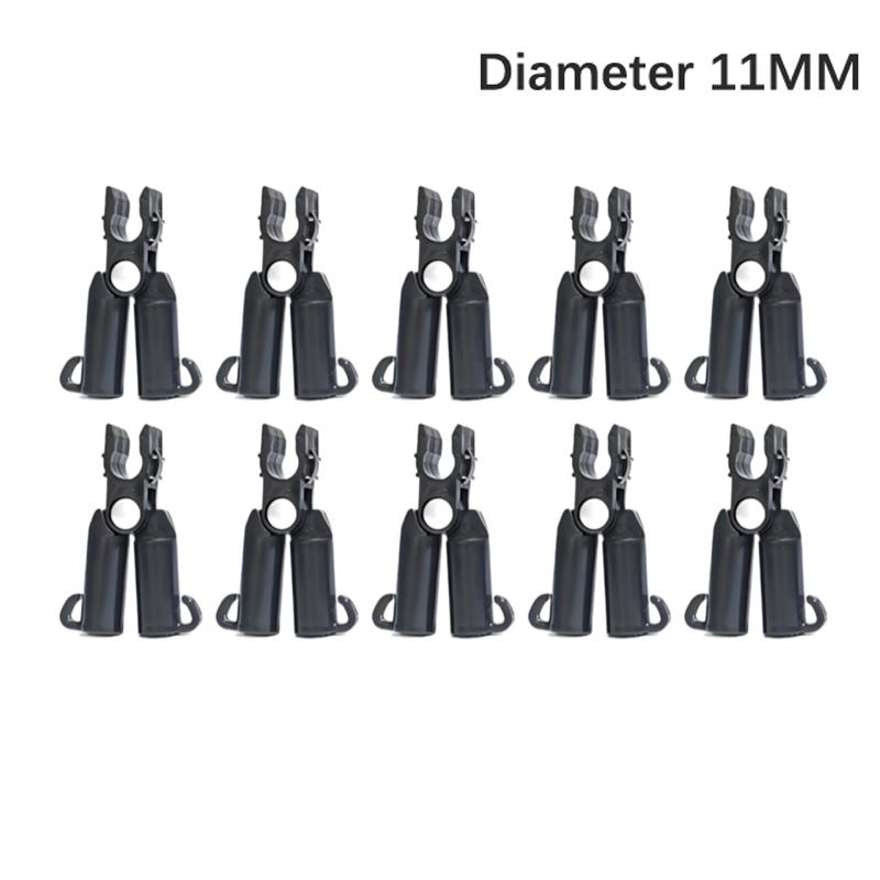 10 STÜCKE Pflanzenstütze Universal Kunststoffclips Fixierter Verbindungsstück Pfosten 8/11/16mm Durchmesser Befestigungselement Verstellbares Zubehör